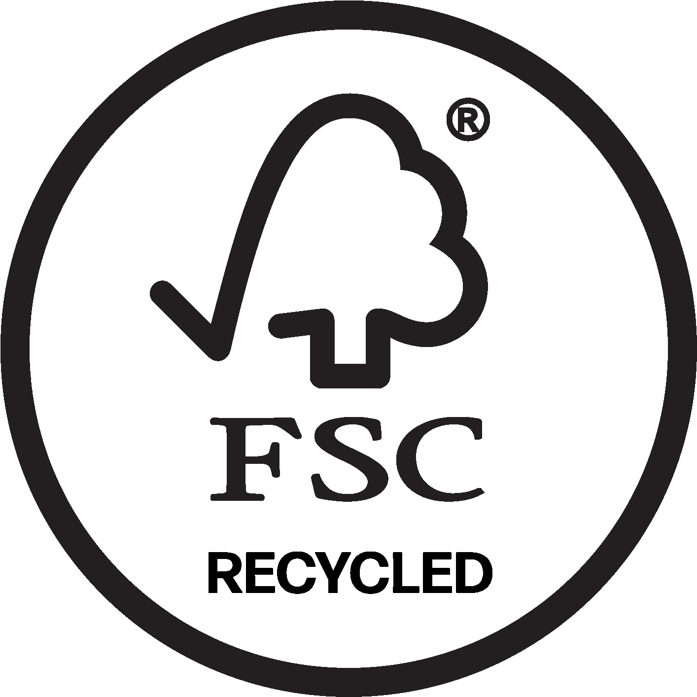 FSC® Recycled (100% recycled)