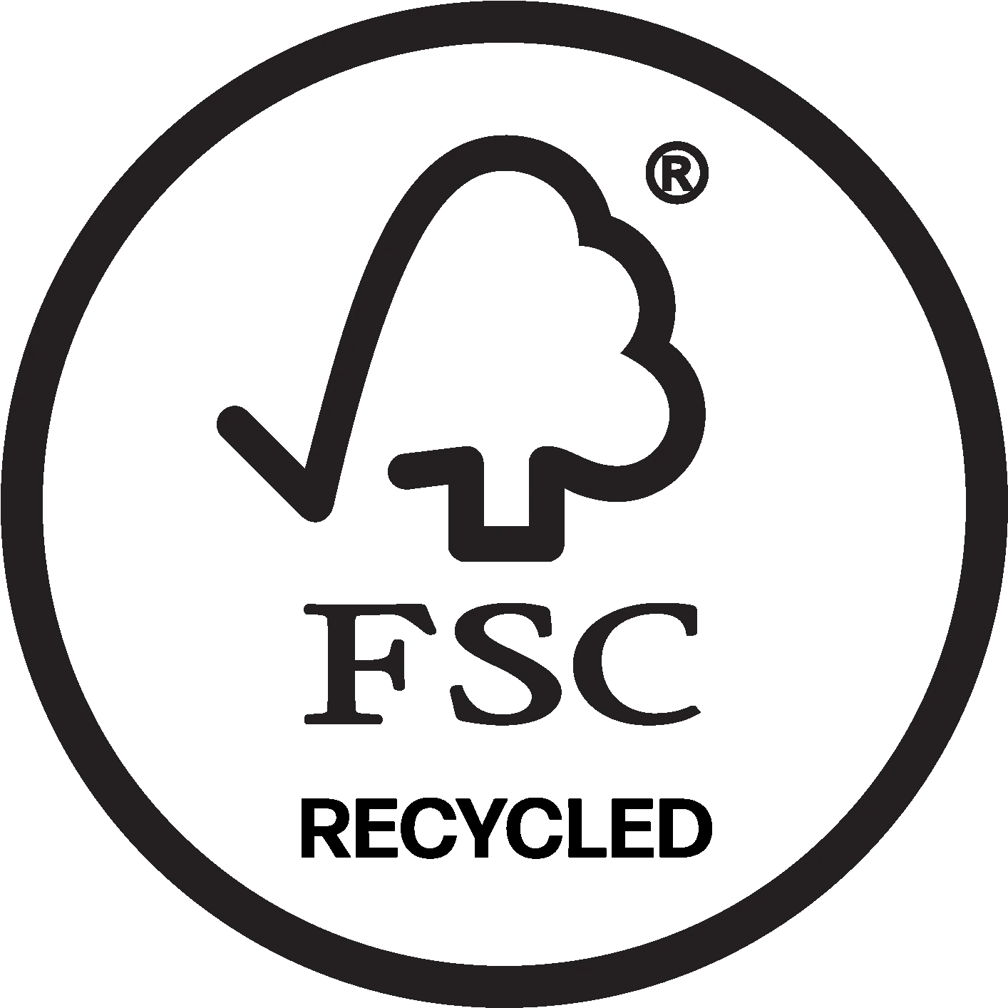 FSC® Recycled (100% recycled)