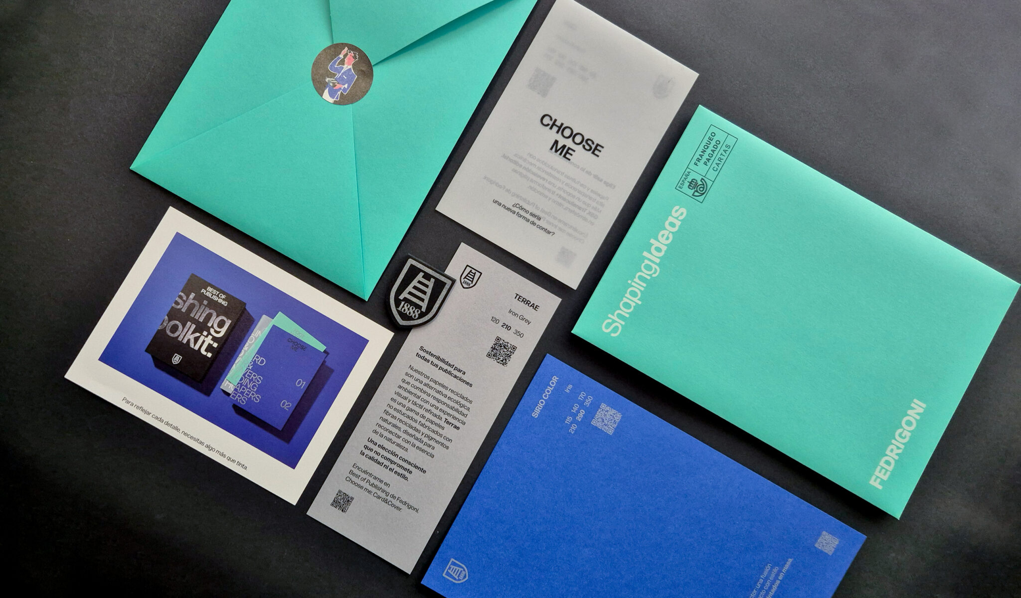 Choose me de Shaping Ideas: una pieza para elegir los mejores papeles para proyectos editoriales